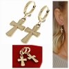 gold earrings made of stainless steel