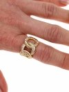 gold ring 18,60mm. gold-plated engagement xuping