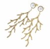 gold earrings made of stainless steel