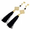 gold earrings made of stainless steel