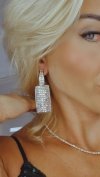 EARRINGS GOLD LONG ZIRCONIA WEDDING WEDDING