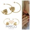 gold earrings made of stainless steel