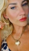 gold earrings made of stainless steel
