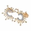 gold plated earrings with exclusive cubic zirconia