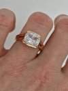 gold ring 18,60mm. gold-plated engagement xuping