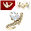 gold ring 17,00mm. gold-plated engagement xuping