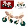 exclusive swarovski gold-plated earrings