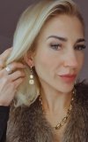 gold earrings made of stainless steel
