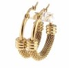 gold earrings made of stainless steel