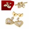 gold plated earrings with exclusive cubic zirconia