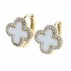 gold plated earrings with exclusive cubic zirconia