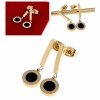 gold earrings made of stainless steel
