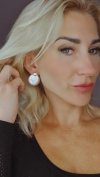 gold plated earrings with exclusive cubic zirconia