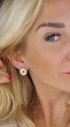 gold earrings made of stainless steel