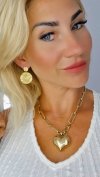 gold earrings made of stainless steel