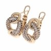 gold plated earrings with exclusive cubic zirconia