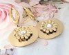 gold earrings made of stainless steel