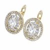 gold plated earrings with exclusive cubic zirconia
