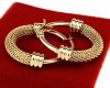 gold earrings made of stainless steel