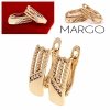 gold plated earrings with exclusive cubic zirconia