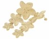 1007 Kolczyki złote stal chirurgiczna wiszące celebrytki kwiatki