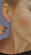 3163 Złote kolczyki pozłacane 18k Xuping wtykane w ucho- sztyft