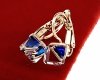 3829 Kolczyki złote Austrian Crystal cyrkonia pozłacane 18k Xuping wiszące