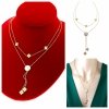 2166 Złoty łańcuszek naszyjnik 42+5 stal chirurgiczna 316L celebrytka Viki lady 