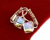 4872 Kolczyki złote Austrian Crystal cyrkonia pozłacane 18k Xuping wiszące