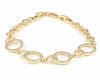 1735 Bransoletka złota elegancka 19cm cyrkonie pozłacana 14k Viki Lady