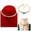 2856 Złoty łańcuszek naszyjnik 33+8 stal chirurgiczna 316L Viki lady choker