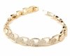 3108 Bransoletka złota elegancka 18cm cyrkonie pozłacana 14k Viki Lady