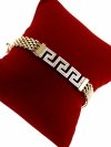 2507c  Bransoletka złota 20+5 stal chirurgiczna 316L Viki Lady wzór grecki
