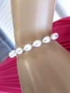 2495 Bransoletka złota 17+5 stal chirurgiczna 316L Viki Lady perły 