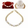 2566 Bransoletka elegancka złota cyrkonie 18,5cm pozłacana 14k Xuping 