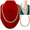 2875 Złoty łańcuszek naszyjnik 47+5 stal chirurgiczna 316L Viki lady wzór grecki