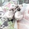 2112 Srebrne kolczyki kulki pozłacane białym złotem Xuping wtyczki 7mm