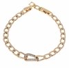 4116 Bransoletka złota cyrkonie pozłacana 20cm 18k Xuping 
