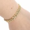 59j Bransoletka złota elegancka 19cm cyrkonie pozłacana 14k Viki Lady