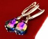353 Kolczyki złote Austrian Crystal cyrkonia pozłacane 18k Xuping wiszące