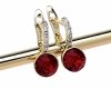 296c Kolczyki złote Austrian Crystal pozłacane cyrkonie wiszące 14K Xuping 