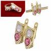 2744 Kolczyki złote Austrian Crystal pozłacane cyrkonie wiszące 14K Xuping Swaro