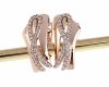 4659 Złote kolczyki cyrkonie pozłacane rose gold Xuping wiszące 