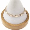 3085 Bransoletka cyrkonie złota 19,5cm pozłacana 18k Xuping
