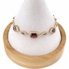 0100c Bransoletka złota cyrkonie 19cm pozłacana 18k Xuping 