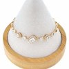 2566 Bransoletka cyrkonie złota 19cm pozłacana 18k Xuping