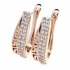 1500 Kolczyki złote cyrkonia pozłacane rose gold Xuping wiszące