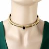 2856 Złoty łańcuszek naszyjnik 33+8 stal chirurgiczna 316L Viki lady choker