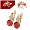 3283 Kolczyki złote Austrian Crystal cyrkonia pozłacane 18k Xuping wiszące