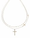 1092b Złoty łańcuszek naszyjnik 41+5 stal chirurgiczna 316L Viki lady krzyżyk
